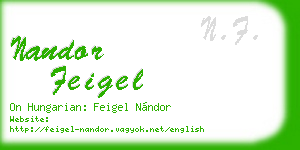 nandor feigel business card